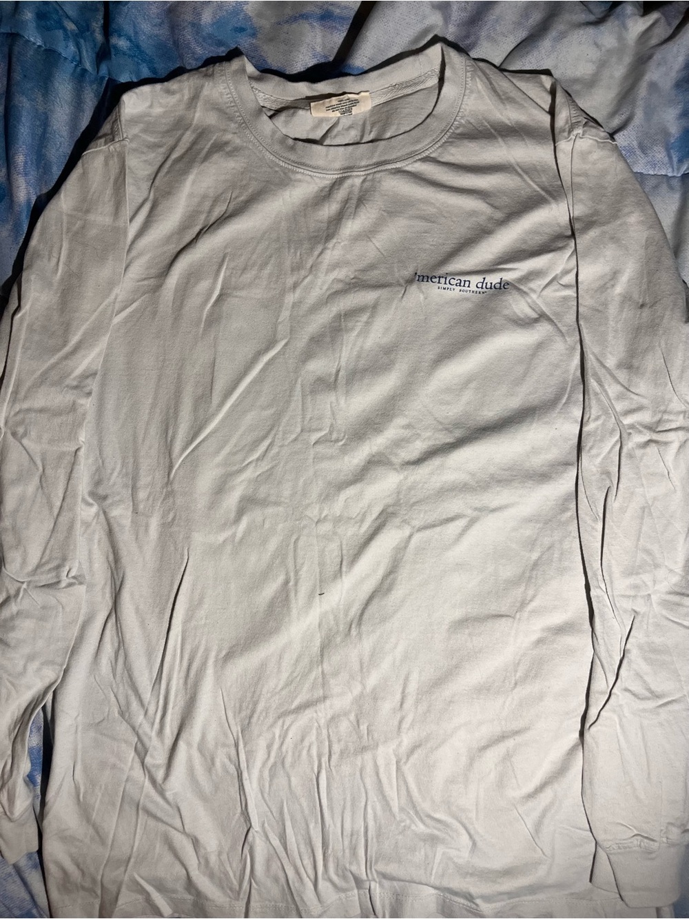 Men's Long Sleeve Shirt - Light Gray